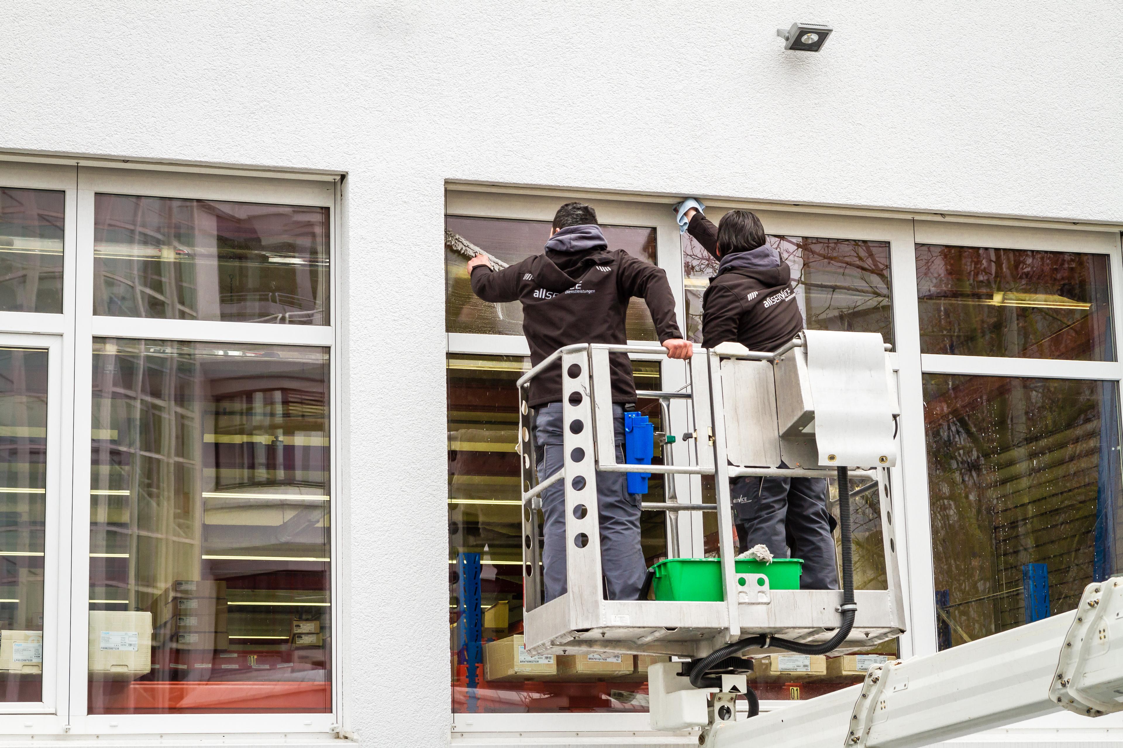 Fassadenreinigung an Gebäuden